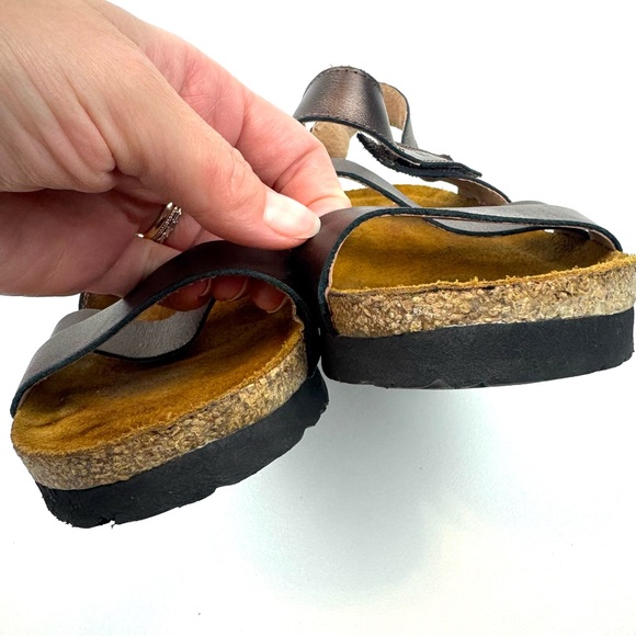 Naot Kayla sandals metallic leather strappy comfort wedge size 40 - Picture 6 of 9